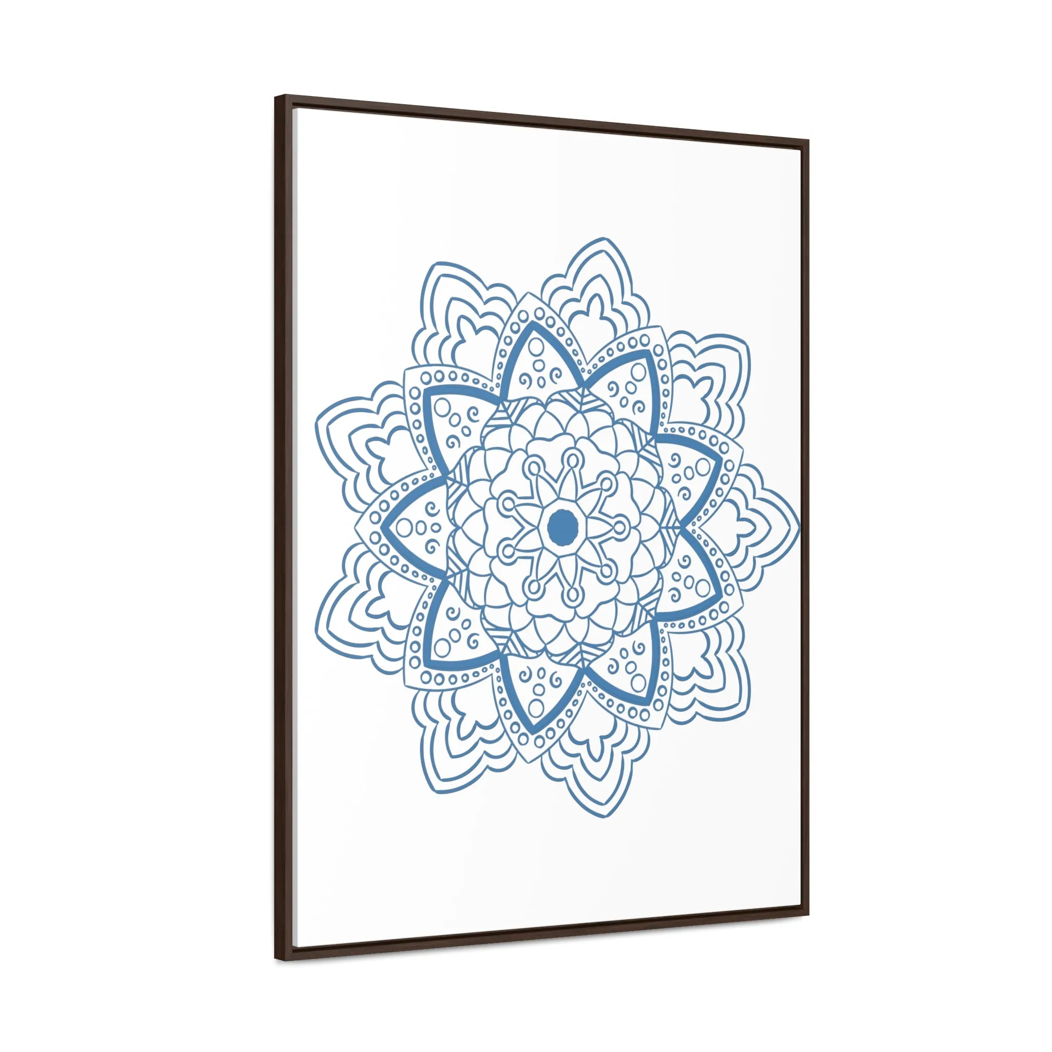 Mandala Handmade Art - Steel Blue - Gallery Canvas Wraps