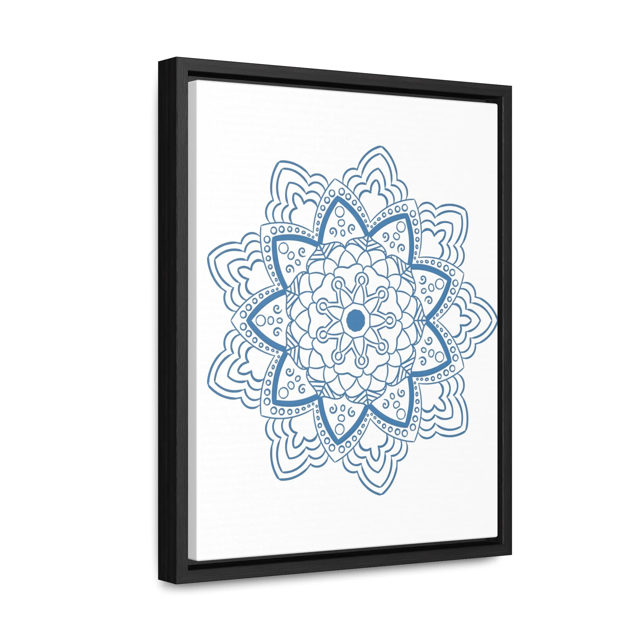 Mandala Handmade Art - Steel Blue - Gallery Canvas Wraps