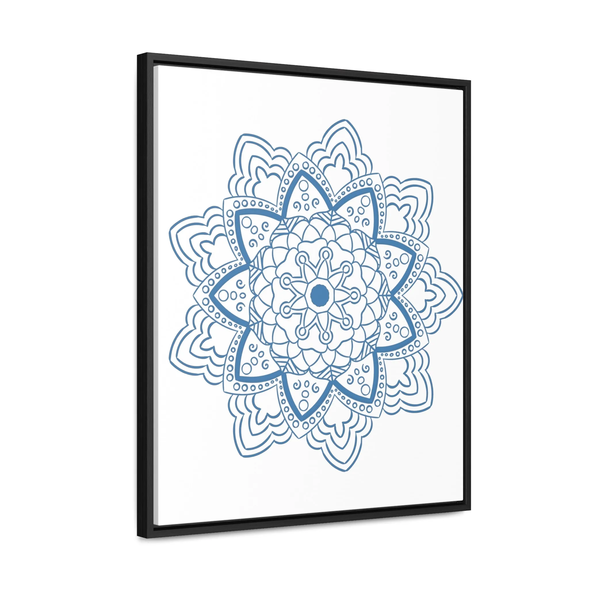 Mandala Handmade Art - Steel Blue - Gallery Canvas Wraps