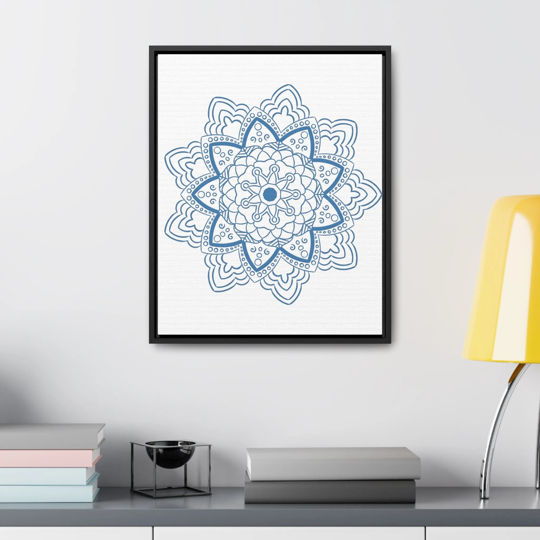 Mandala Handmade Art - Steel Blue - Gallery Canvas Wraps