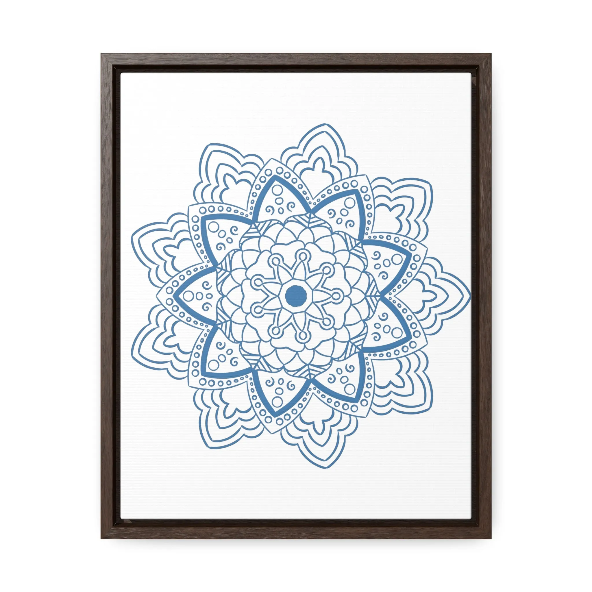 Mandala Handmade Art - Steel Blue - Gallery Canvas Wraps