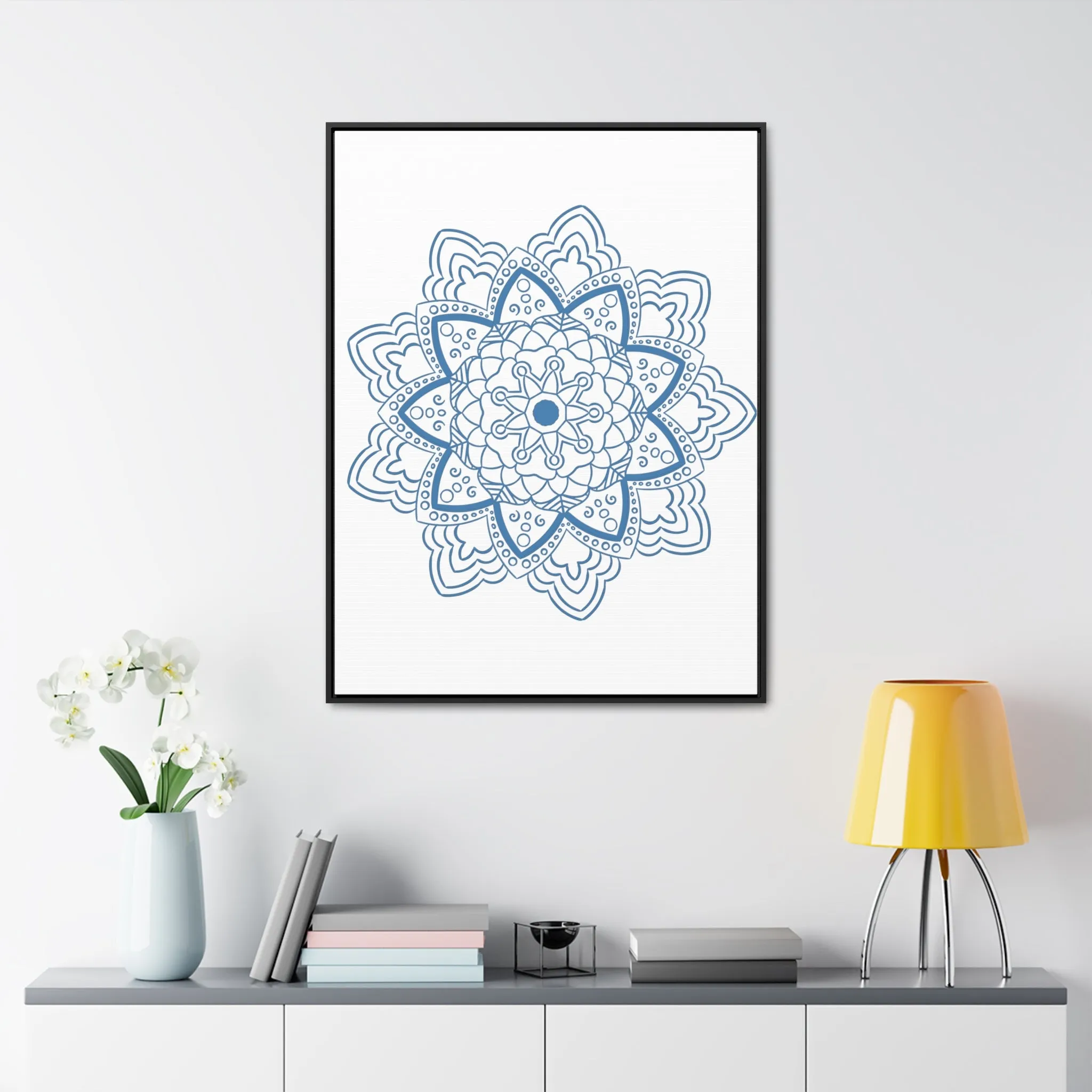 Mandala Handmade Art - Steel Blue - Gallery Canvas Wraps