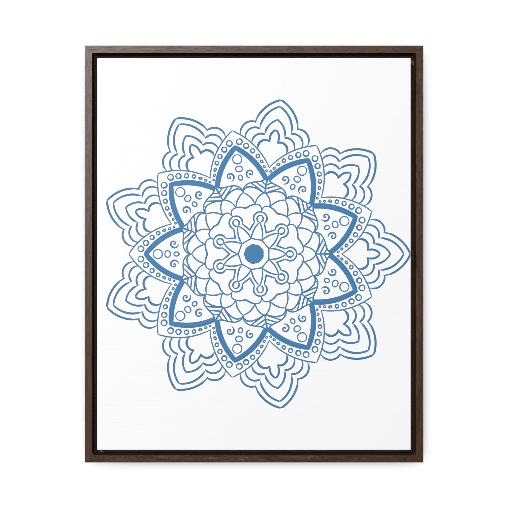 Mandala Handmade Art - Steel Blue - Gallery Canvas Wraps