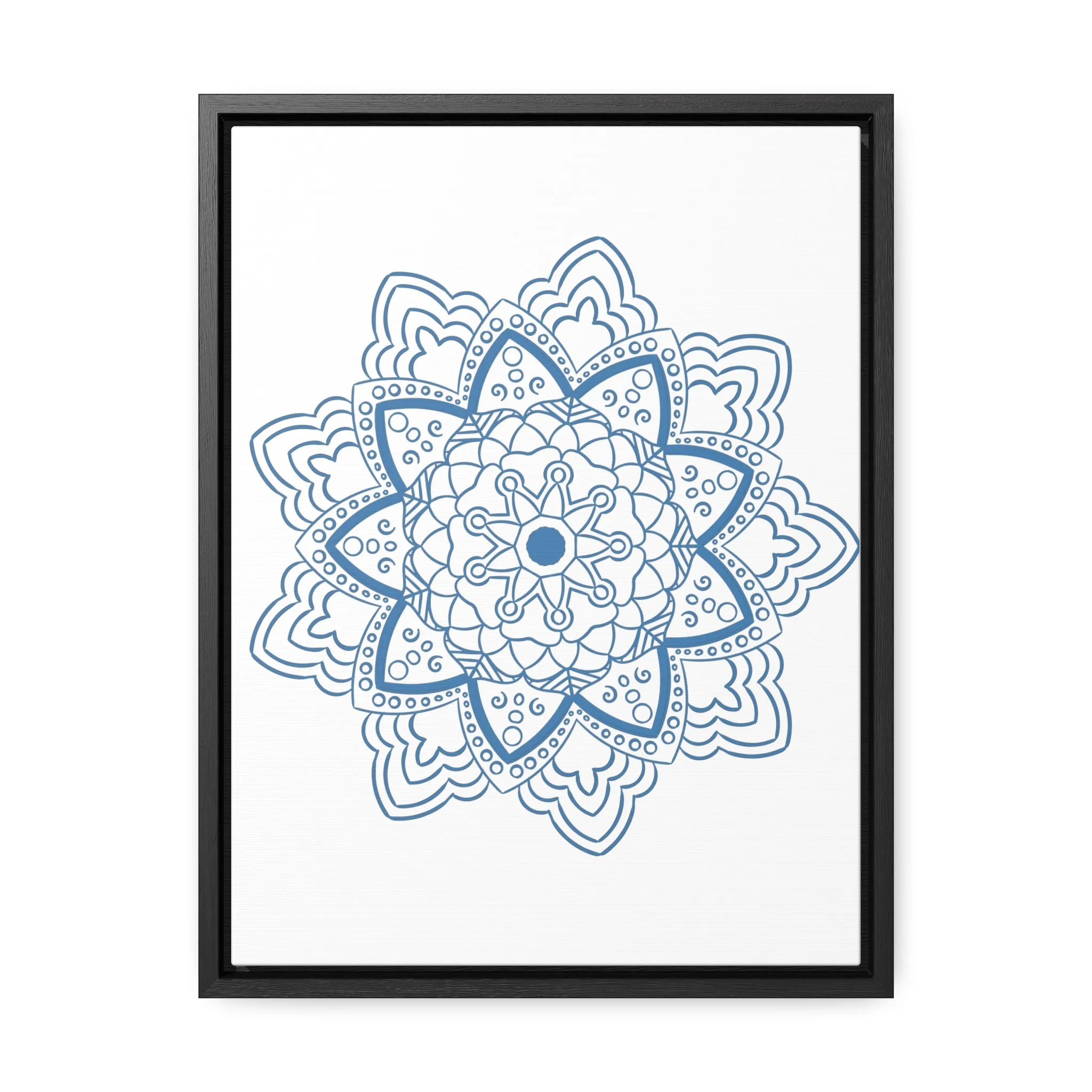 Mandala Handmade Art - Steel Blue - Gallery Canvas Wraps