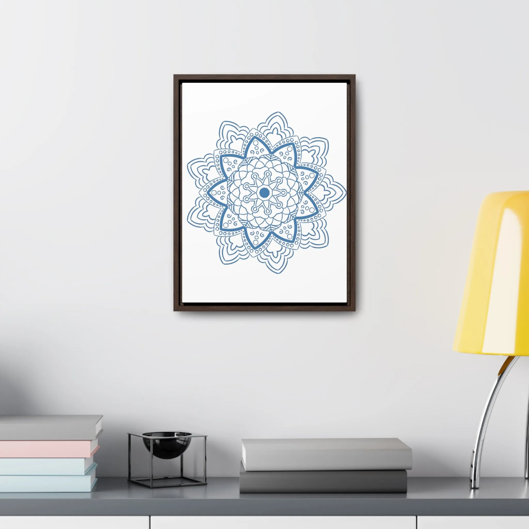 Mandala Handmade Art - Steel Blue - Gallery Canvas Wraps