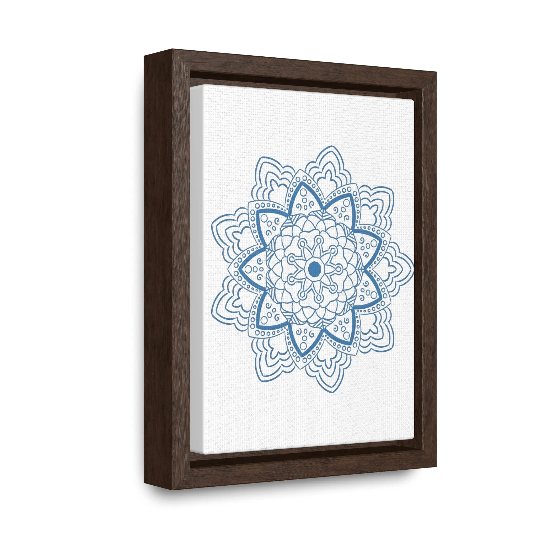 Mandala Handmade Art - Steel Blue - Gallery Canvas Wraps