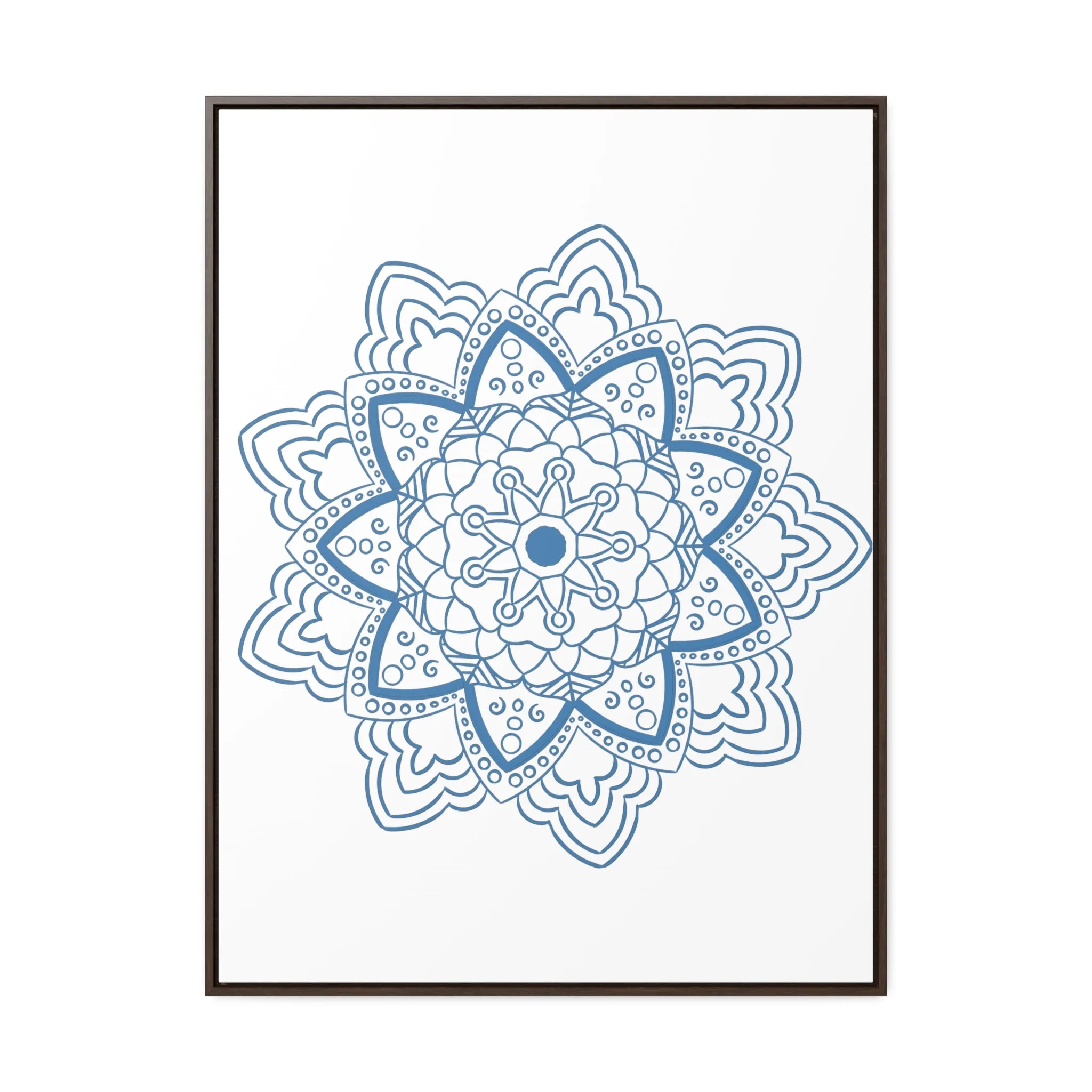 Mandala Handmade Art - Steel Blue - Gallery Canvas Wraps