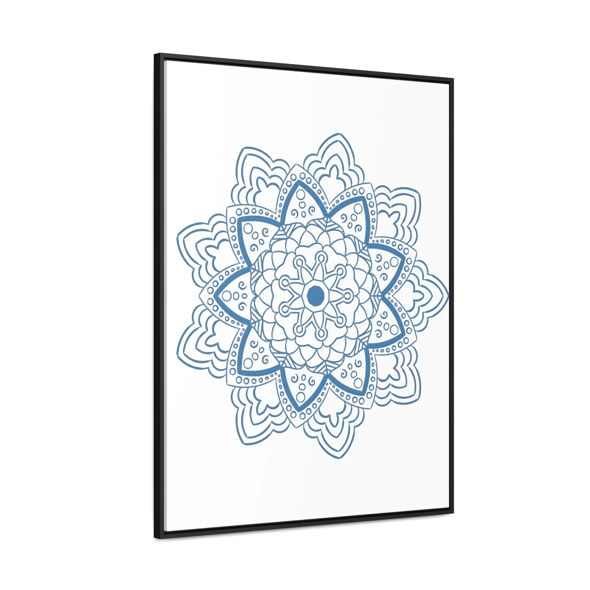 Mandala Handmade Art - Steel Blue - Gallery Canvas Wraps