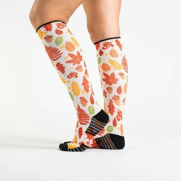 Maple Leaves Diabetic Compression Socks