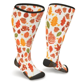 Maple Leaves Diabetic Compression Socks