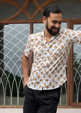 Mens Hand Printed Shirt - Genda