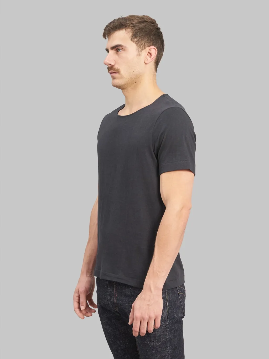 Merz b. Schwanen 114 1920s 5.5oz Loopwheeled Classic Fit T-Shirt Charcoal