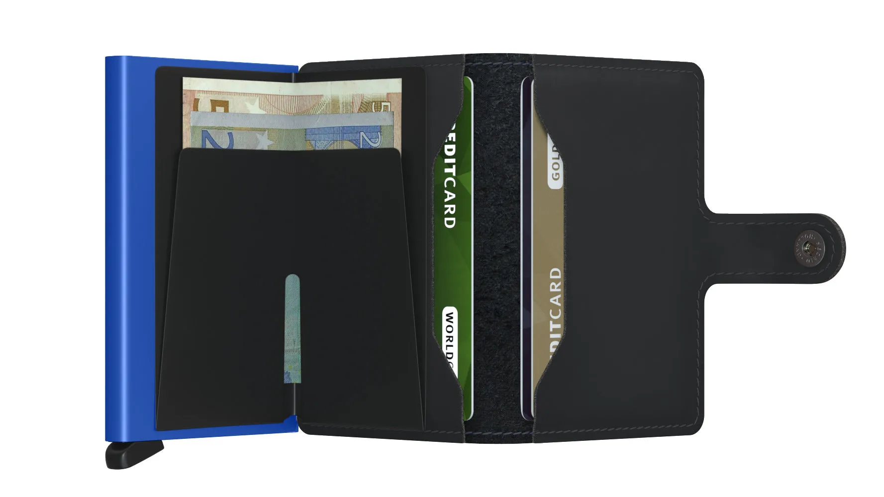 Miniwallet Matte Black & Blue