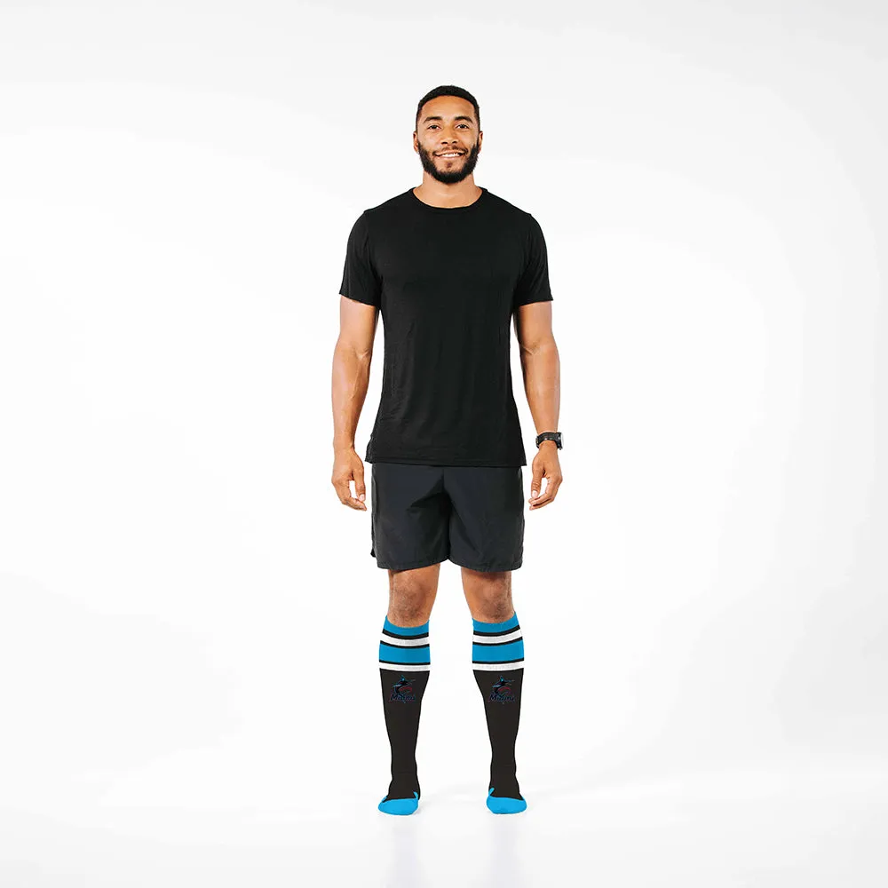 MLB Compression Socks, Miami Marlins - Classic Stripe