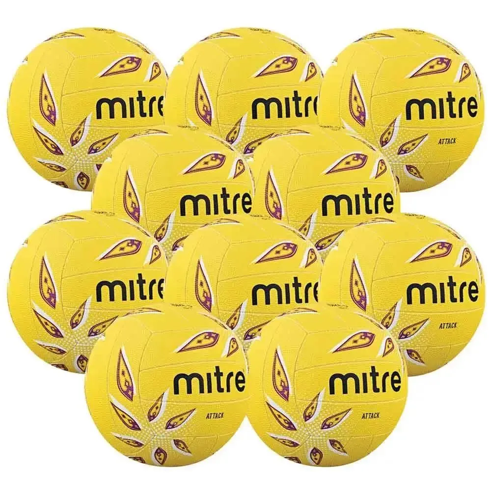 Netball - Mitre Attack - Pack of 10 Balls