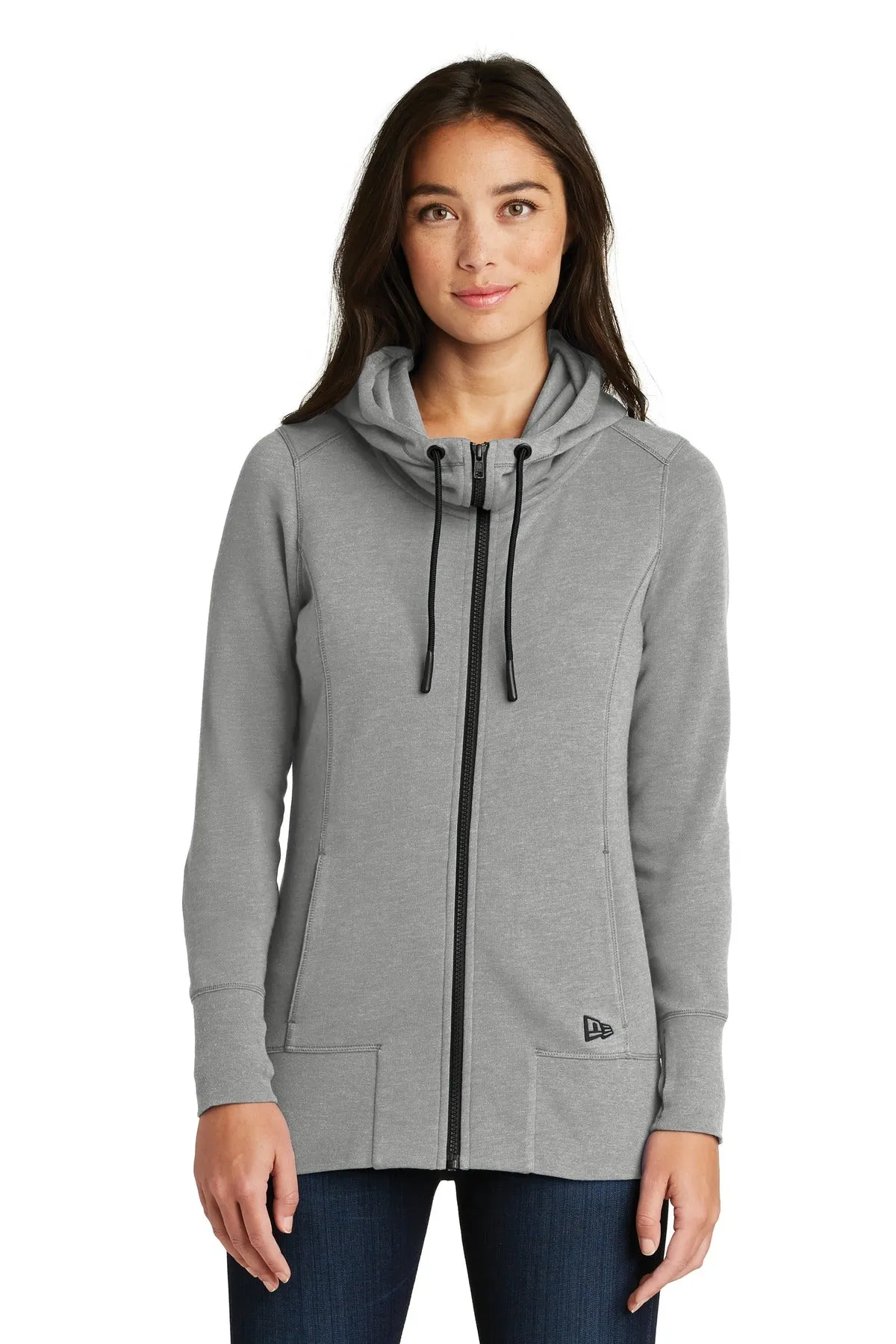 New Era Ladies Tri-Blend Fleece Full-Zip Hoodie. LNEA511