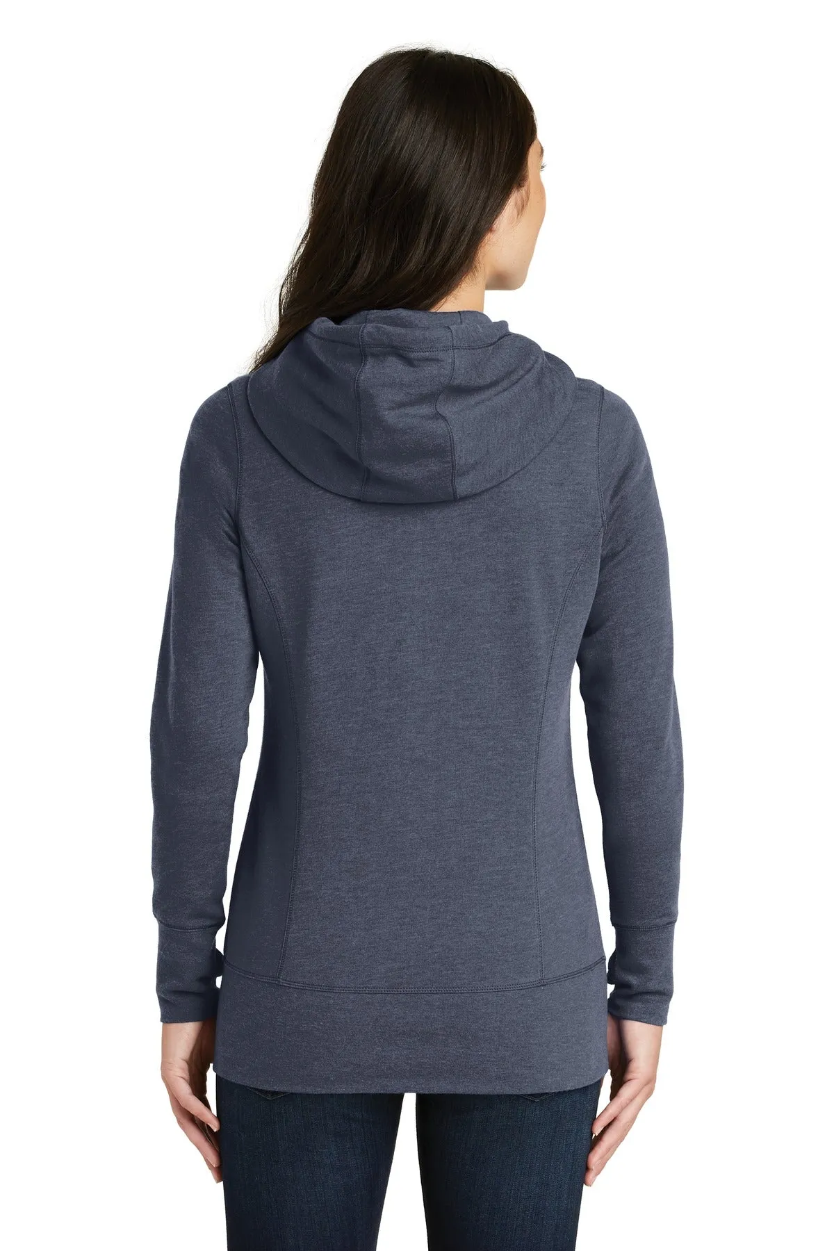 New Era Ladies Tri-Blend Fleece Full-Zip Hoodie. LNEA511