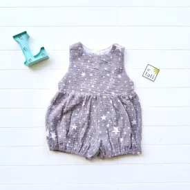 Orchid Playsuit in Gray Stars Crepe