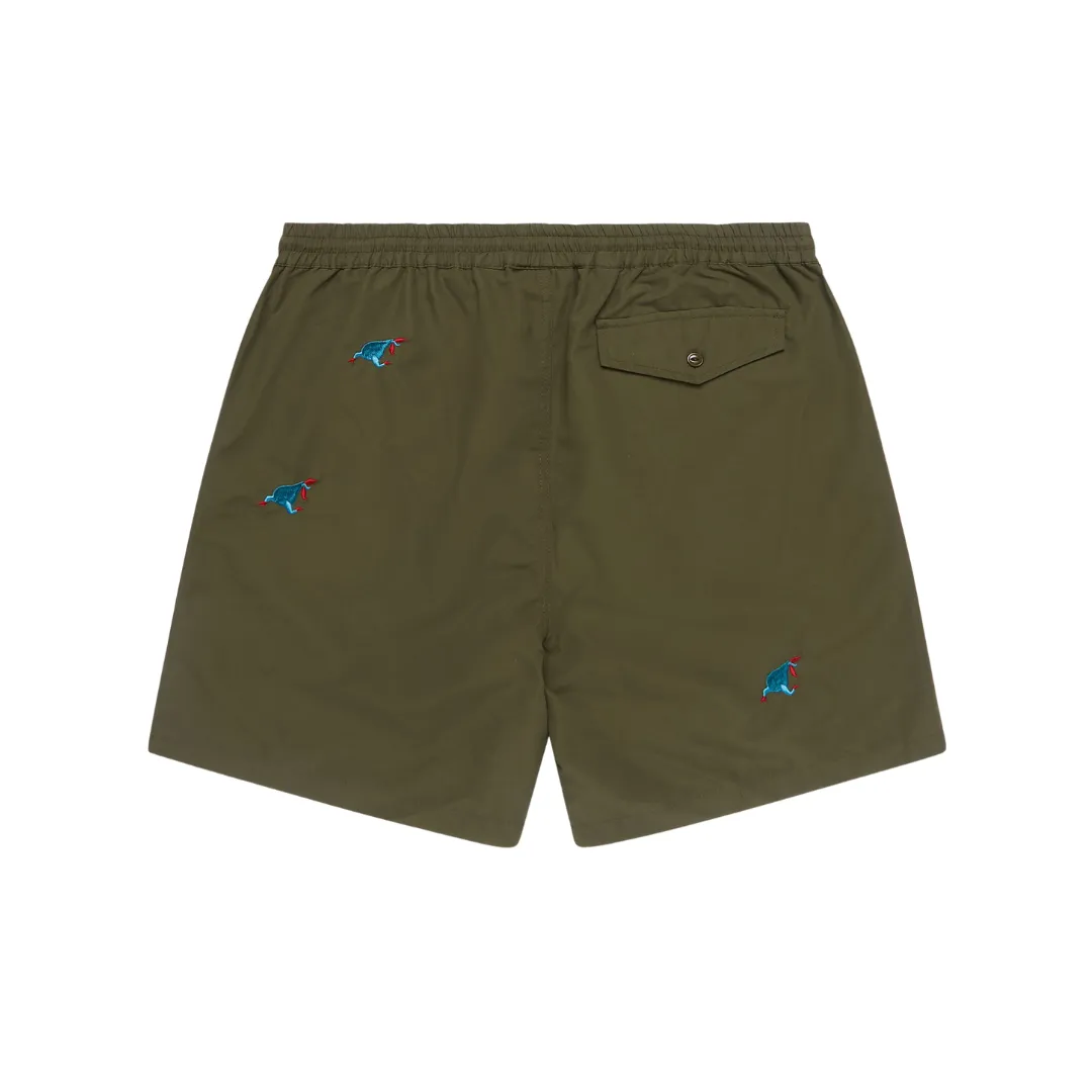 Parra Running Pear Swim Shorts - Olive