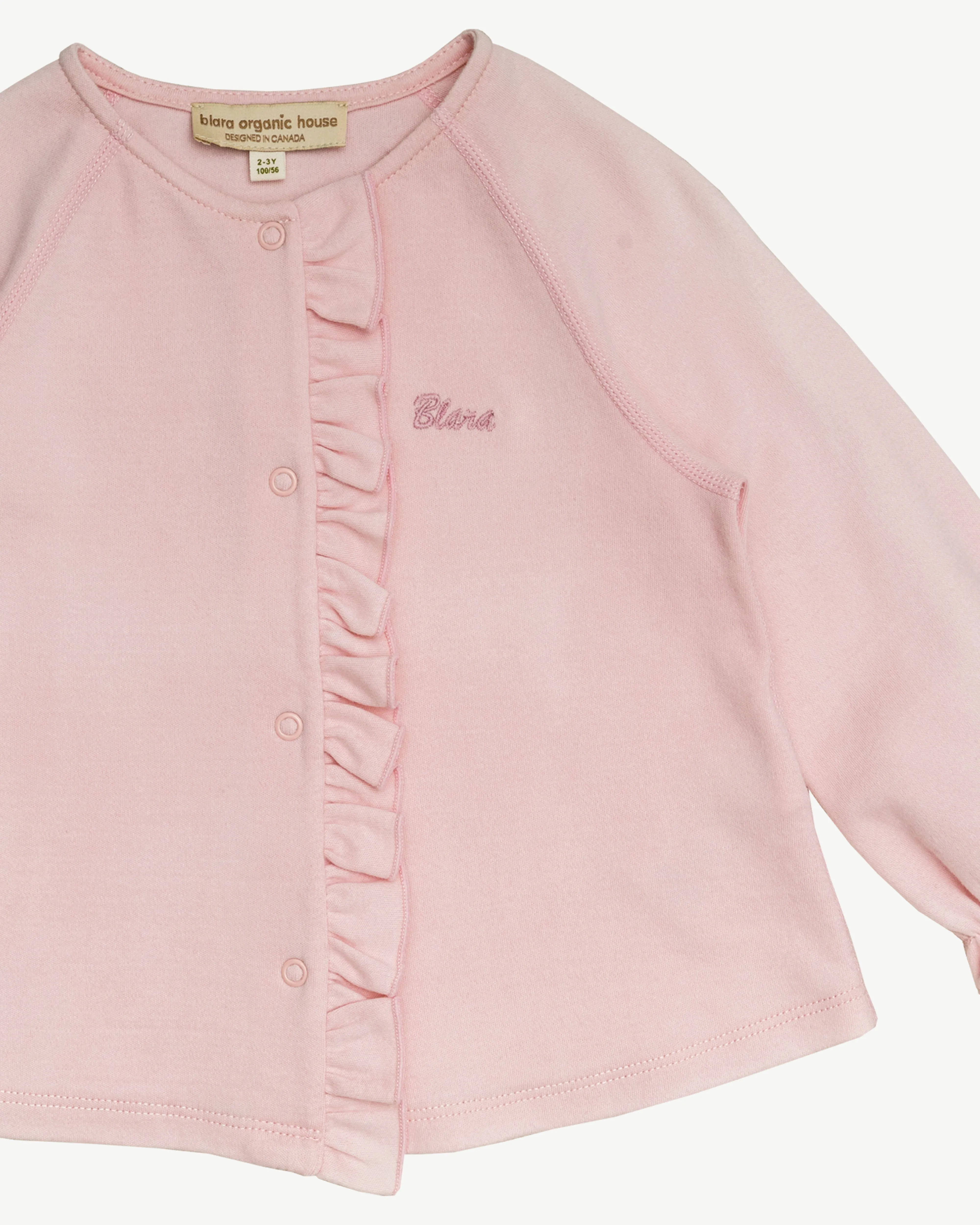 Pinky Ruffle Interlock Cardigan