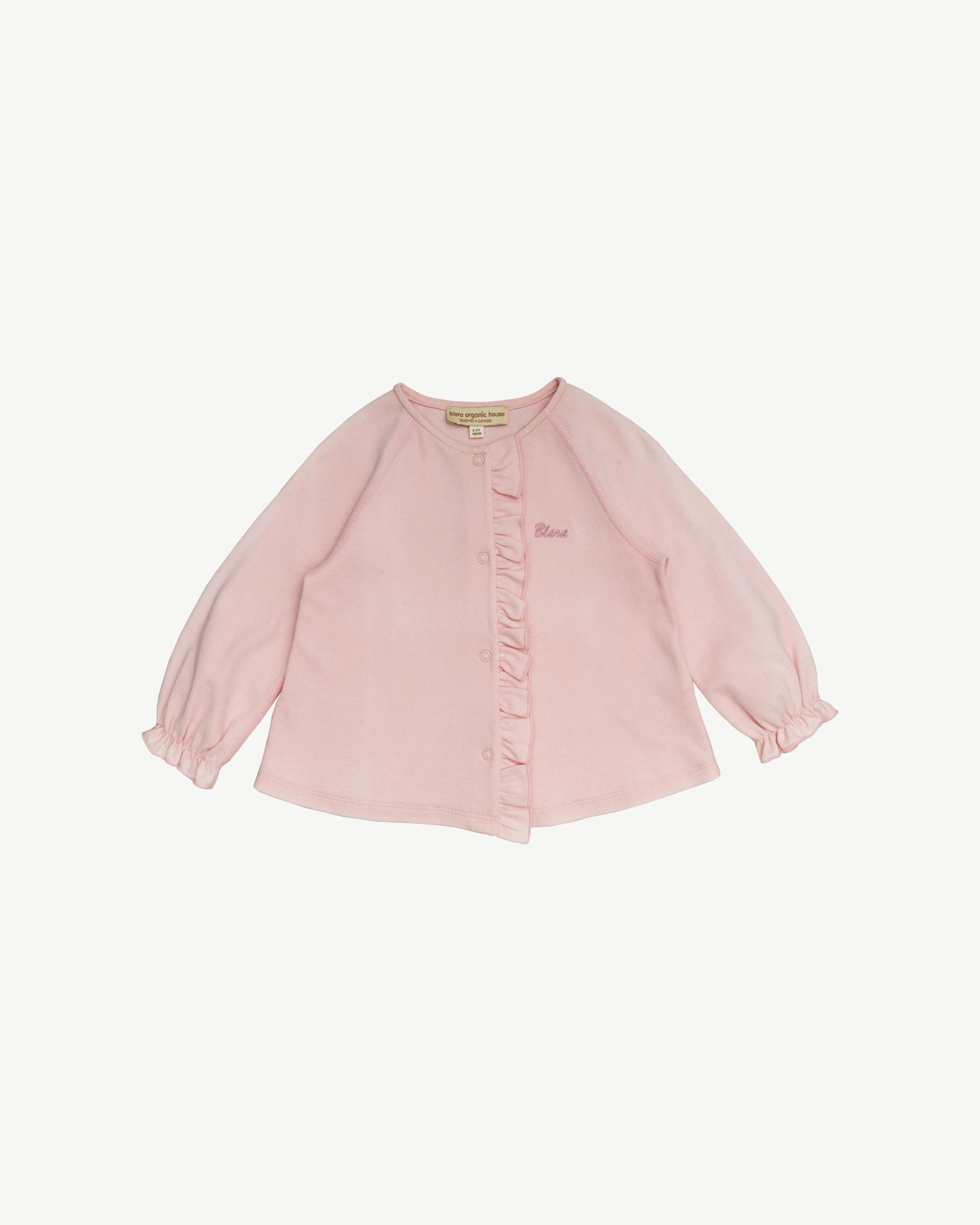 Pinky Ruffle Interlock Cardigan