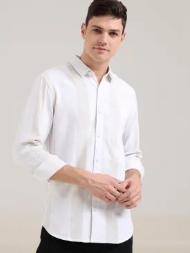 Pure cotton white&cream Casual shirt