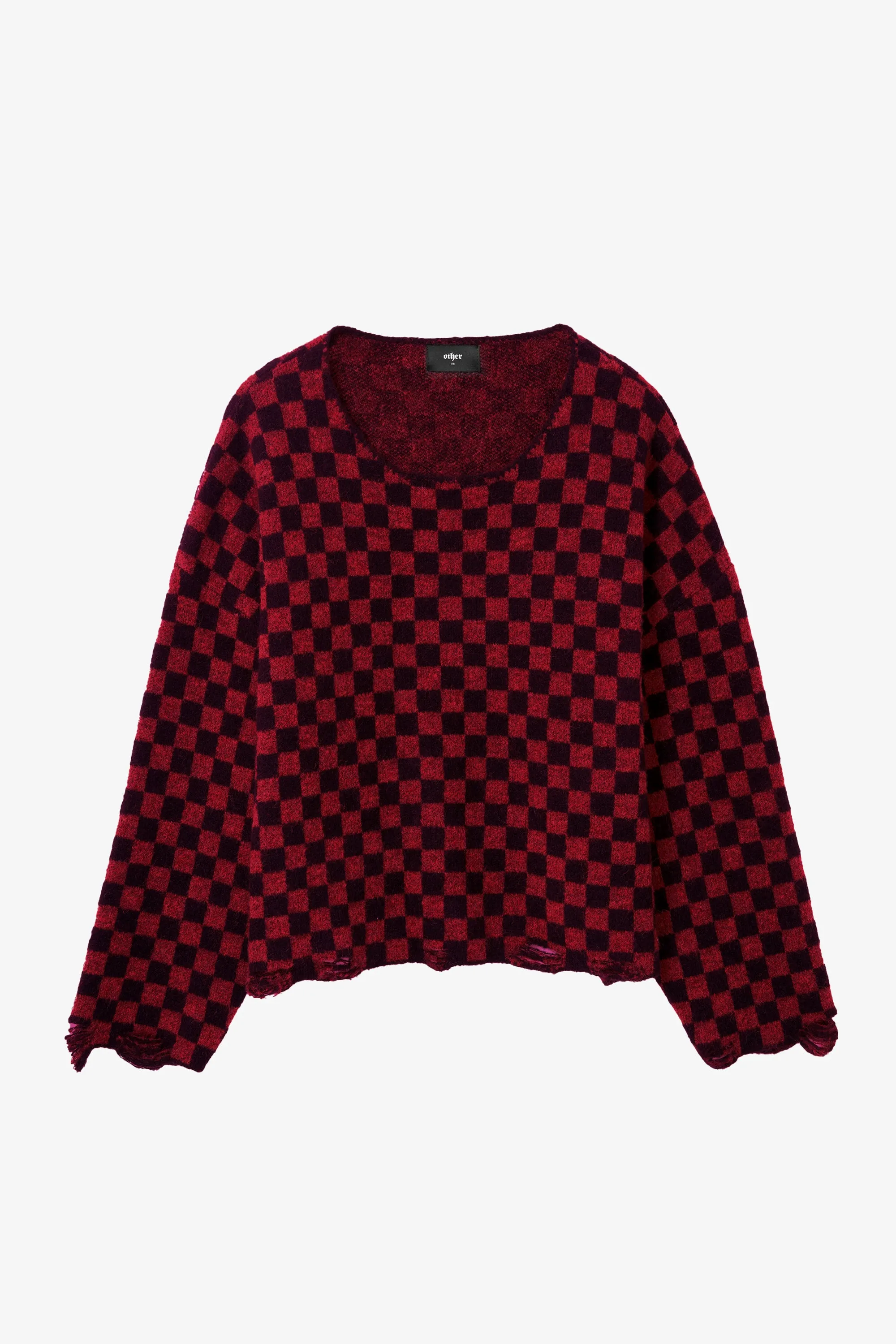 Raceway Cropped Jumper | Black & Red