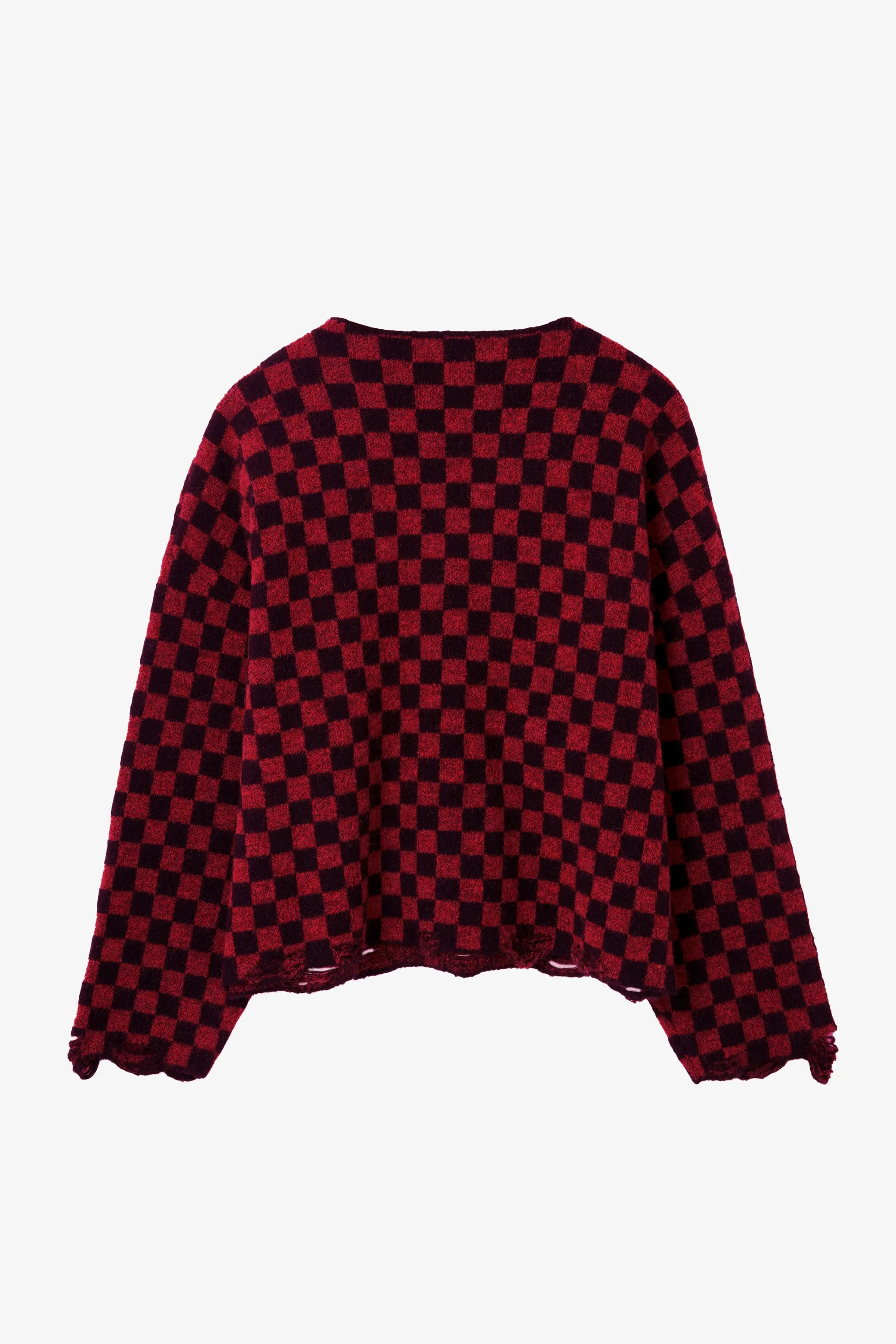 Raceway Cropped Jumper | Black & Red