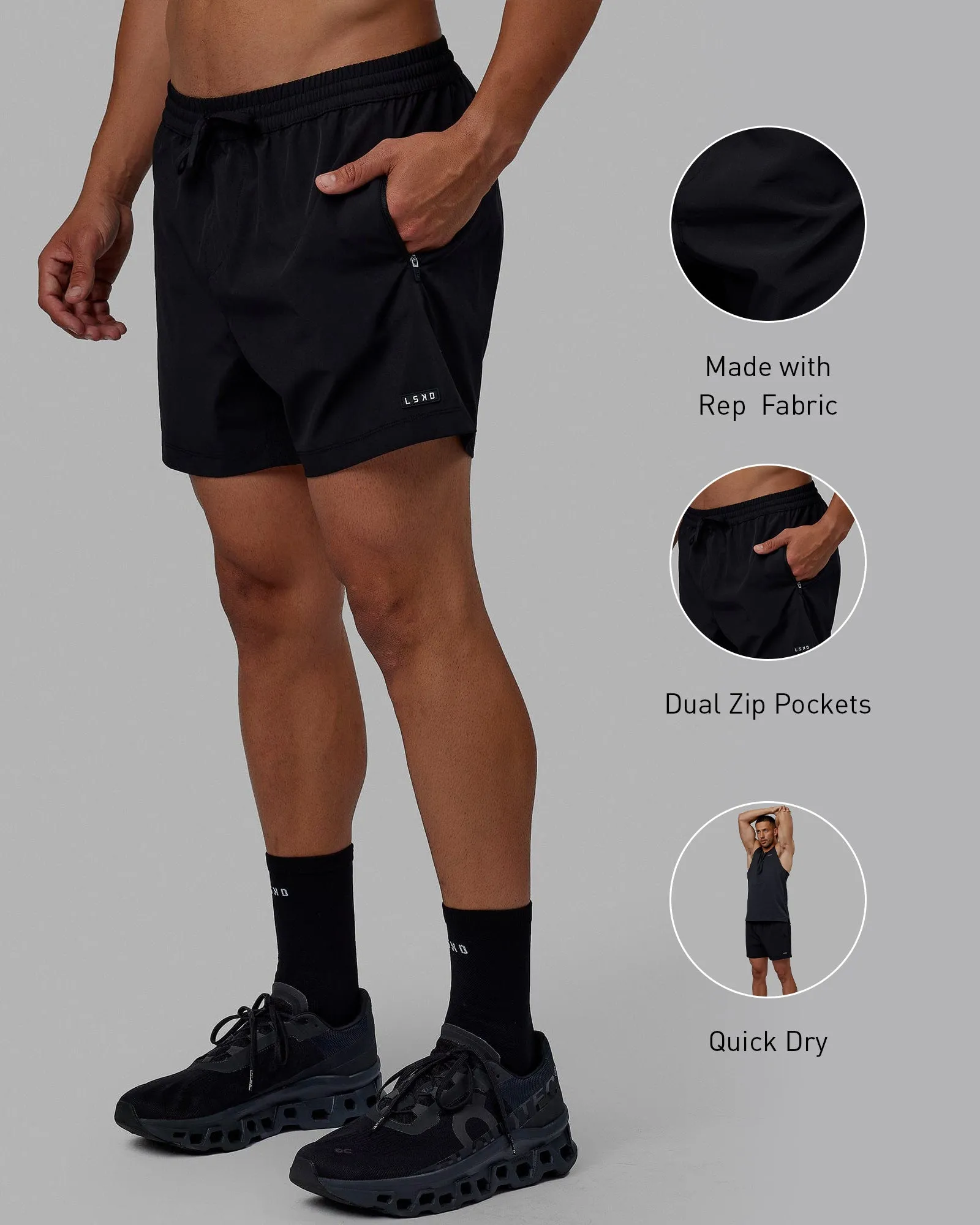 Rep 5" Performance Shorts - Black