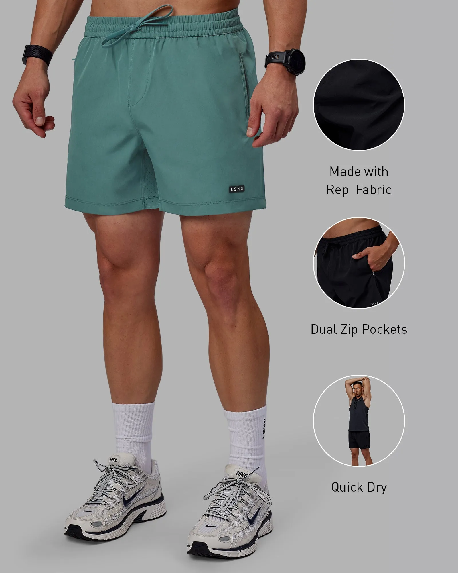 Rep 5" Performance Shorts - Sage Bush