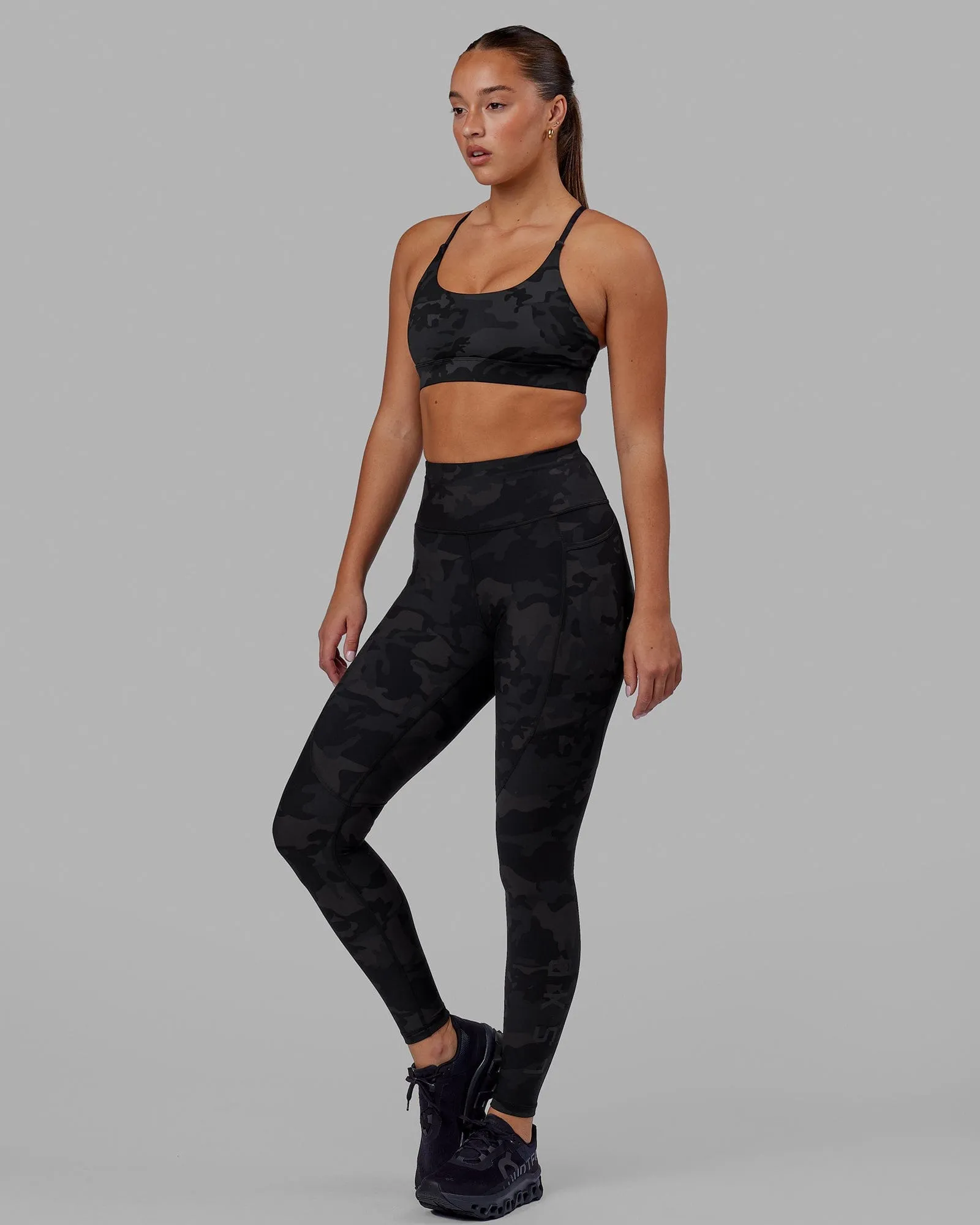 Rep Full Length Leggings - Black Camo