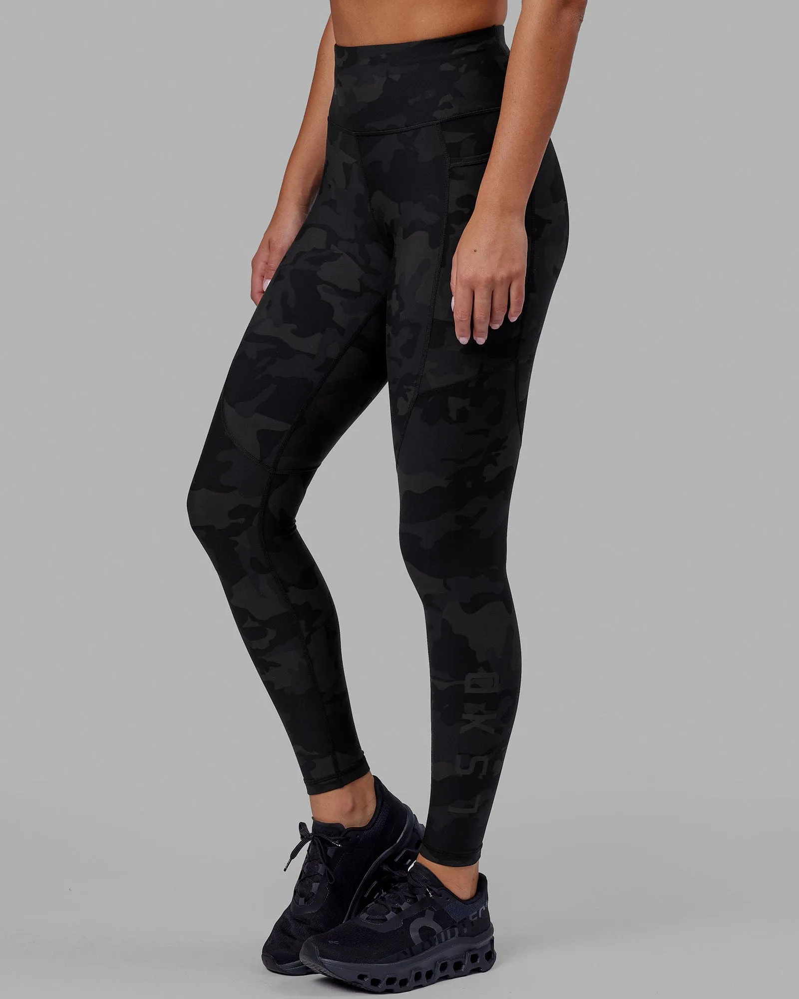 Rep Full Length Leggings - Black Camo