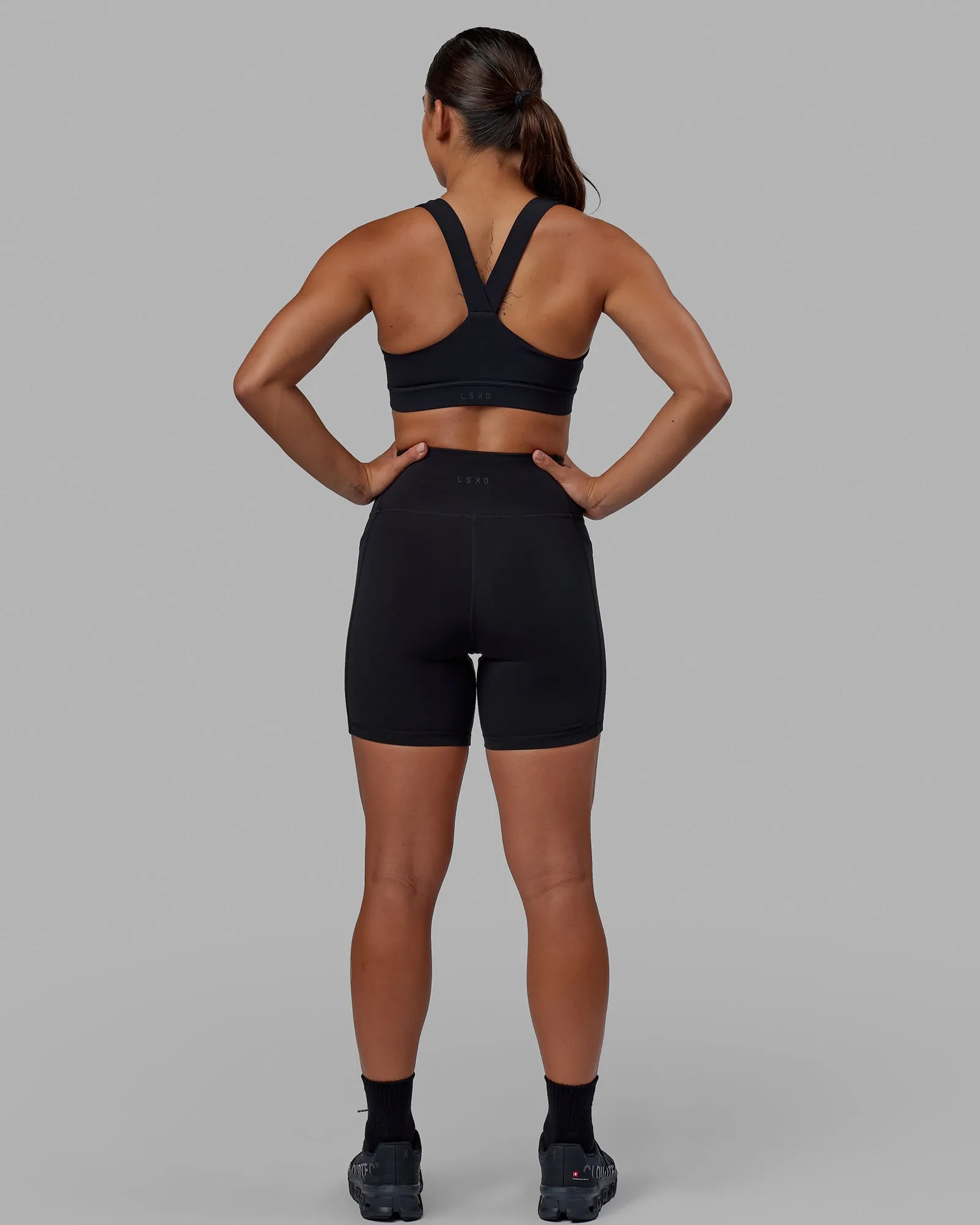 Rep Sports Bra - Black-White