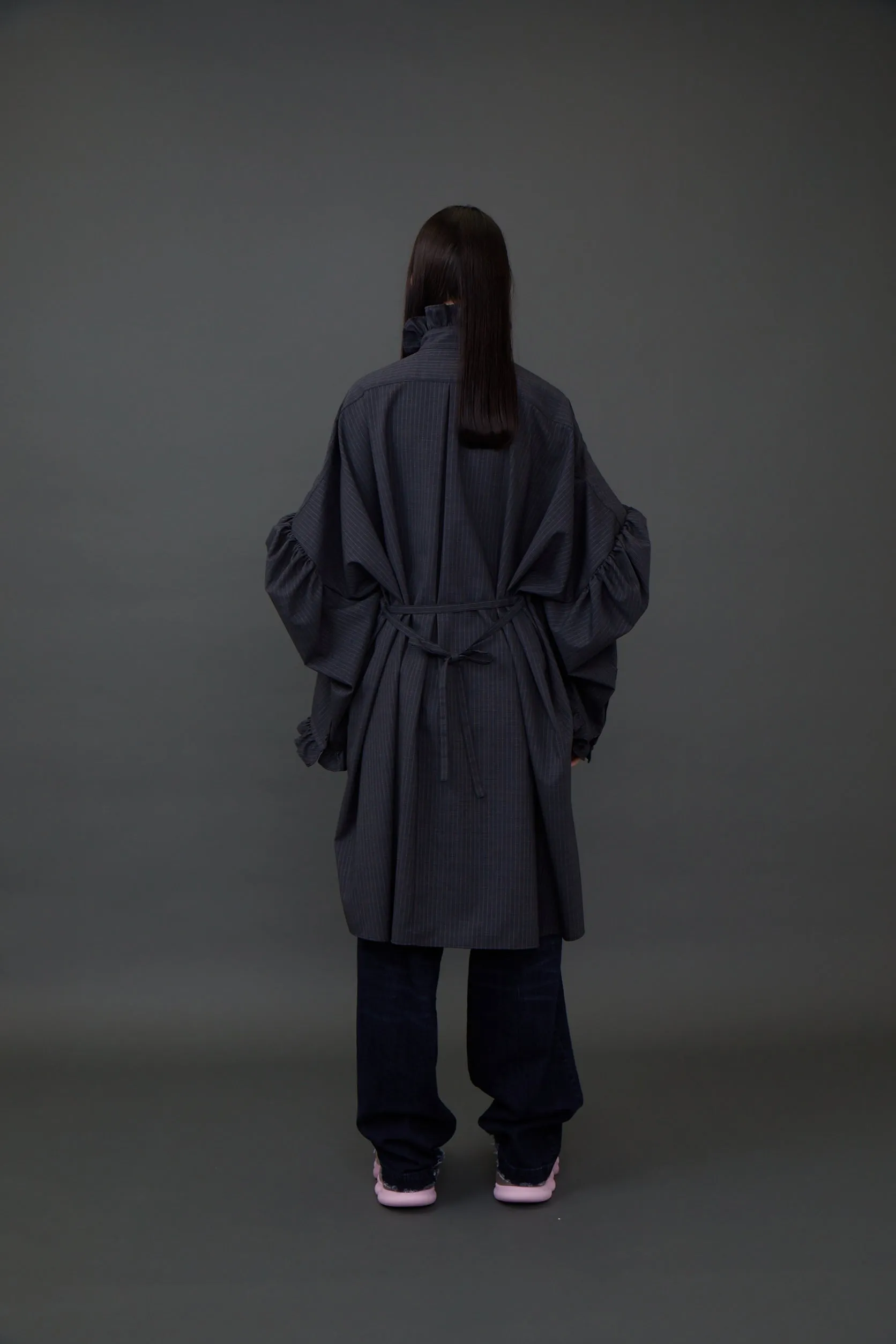 Ruffled One Piece / Dark Gray