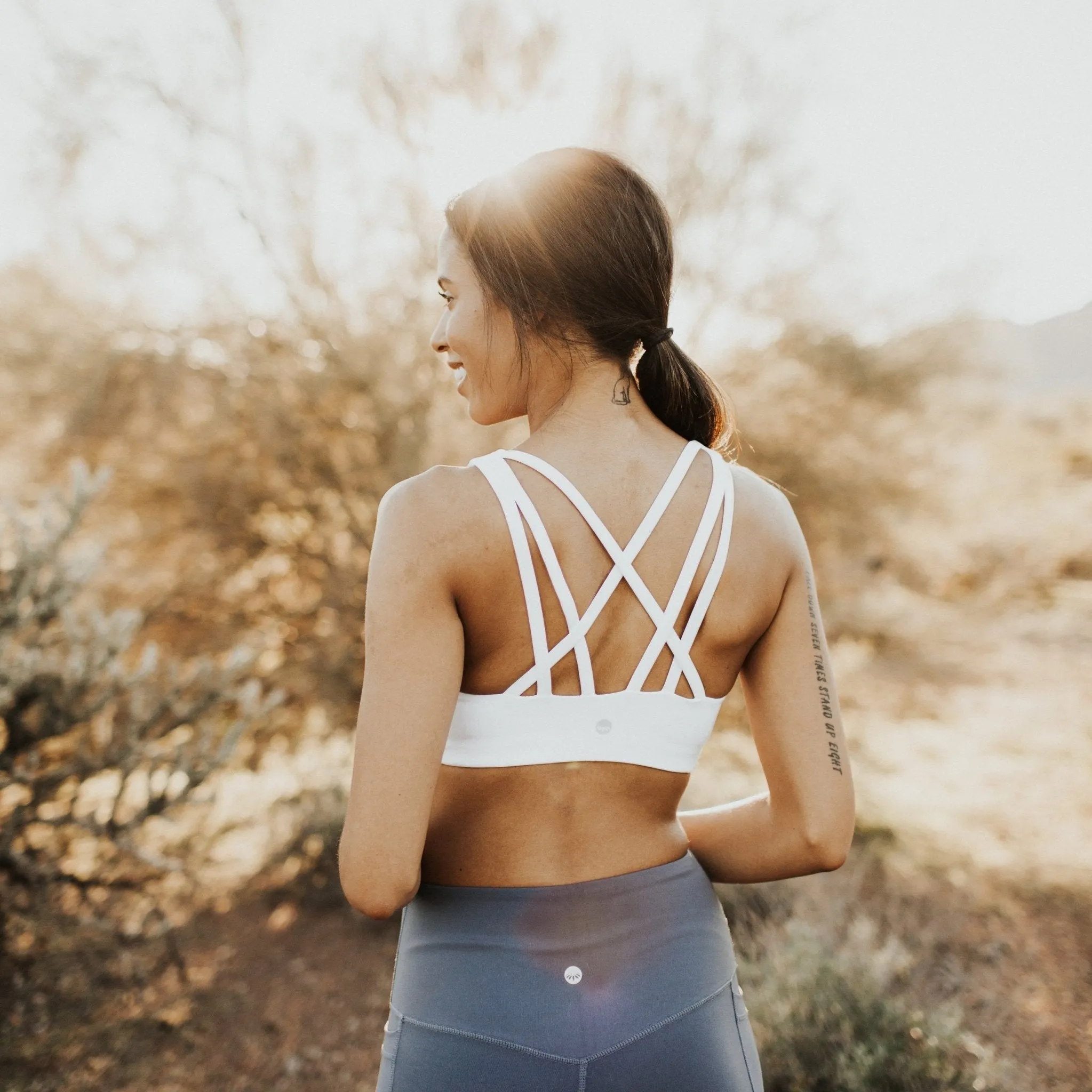 Strappy Sports Bra - White