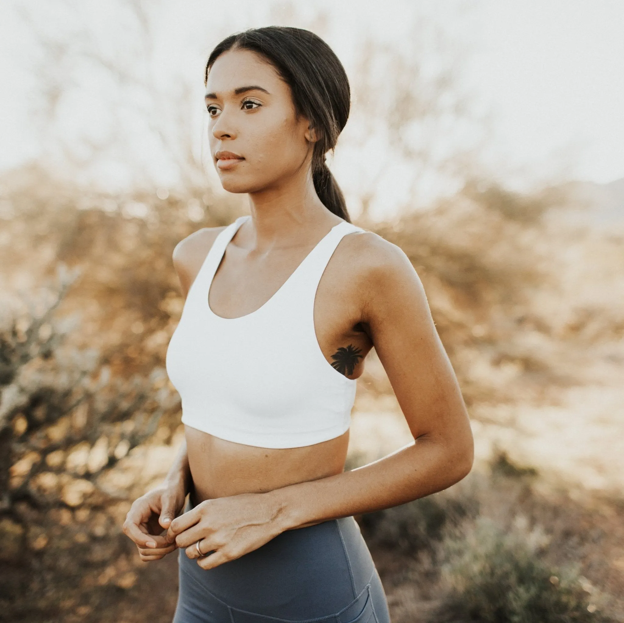 Strappy Sports Bra - White