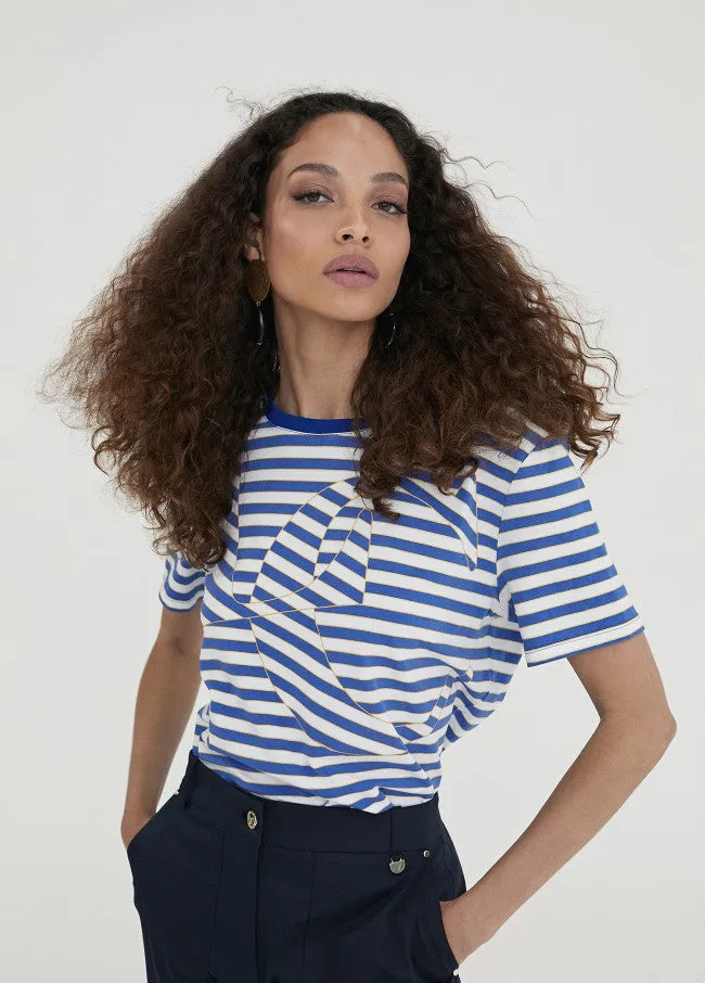 STRIPED T-SHIRT WITH LC POSITIONING