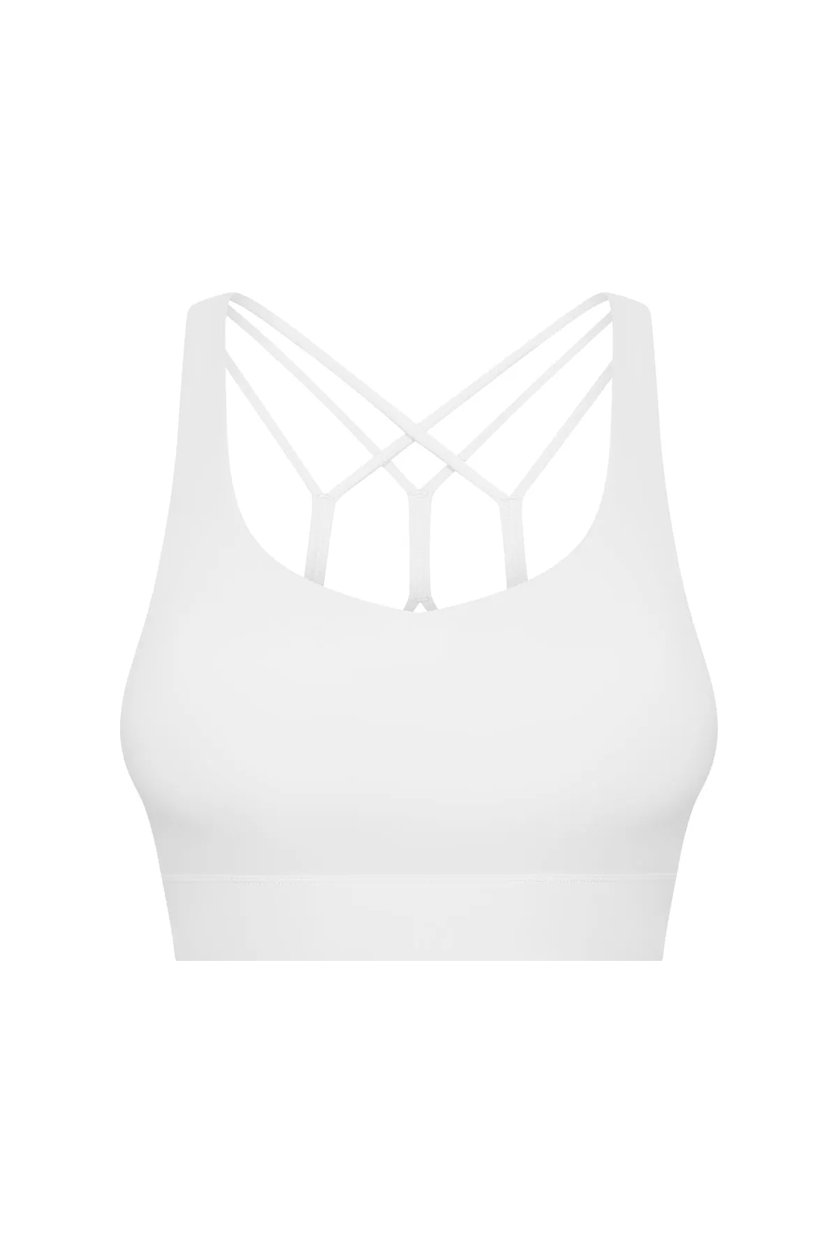 Sweetheart Neck Fishnet Cross Back Sports Bra