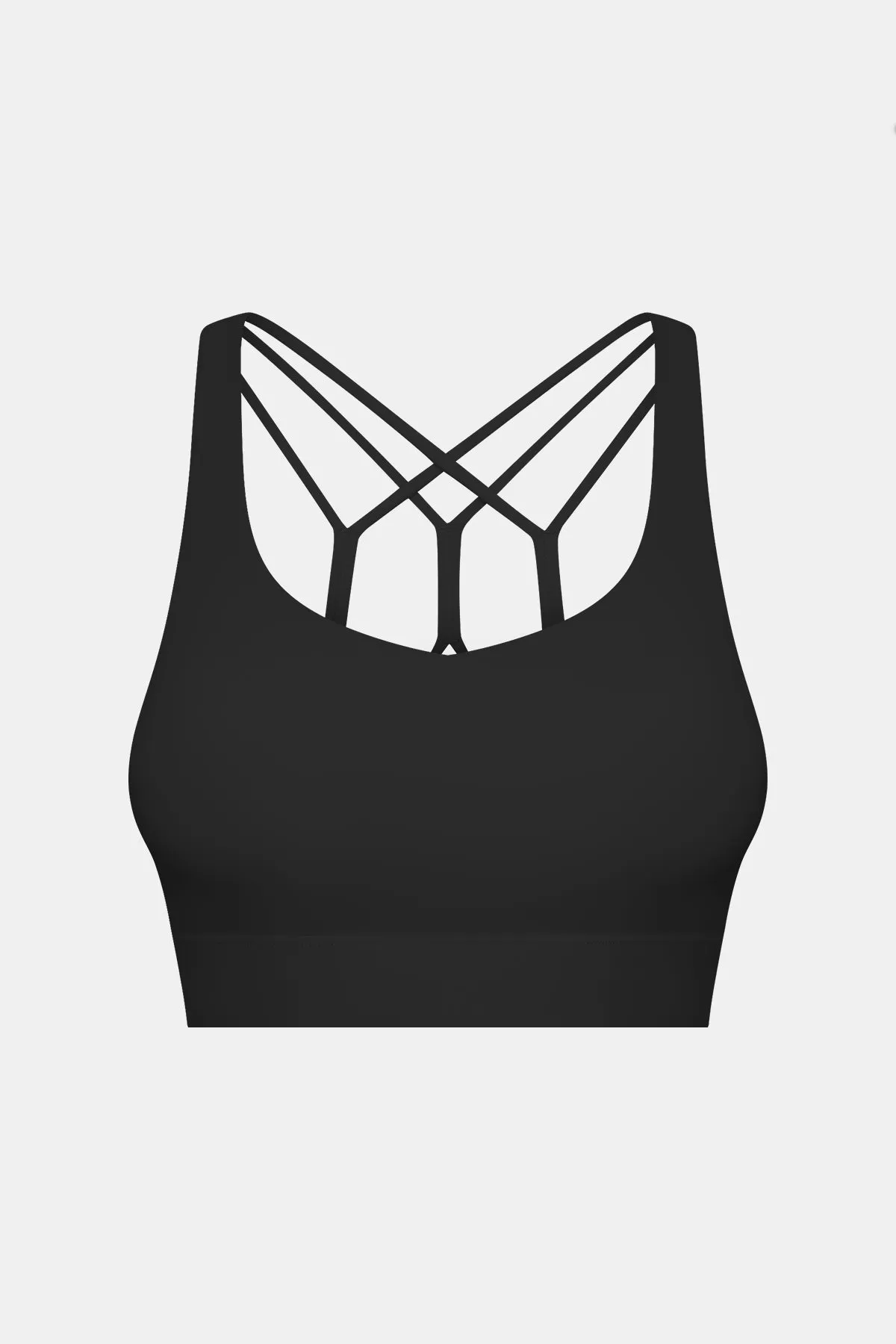 Sweetheart Neck Fishnet Cross Back Sports Bra