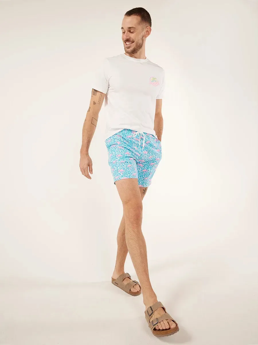 The Domingos Are For Flamingos 7" (Lined Classic Swim Trunk)